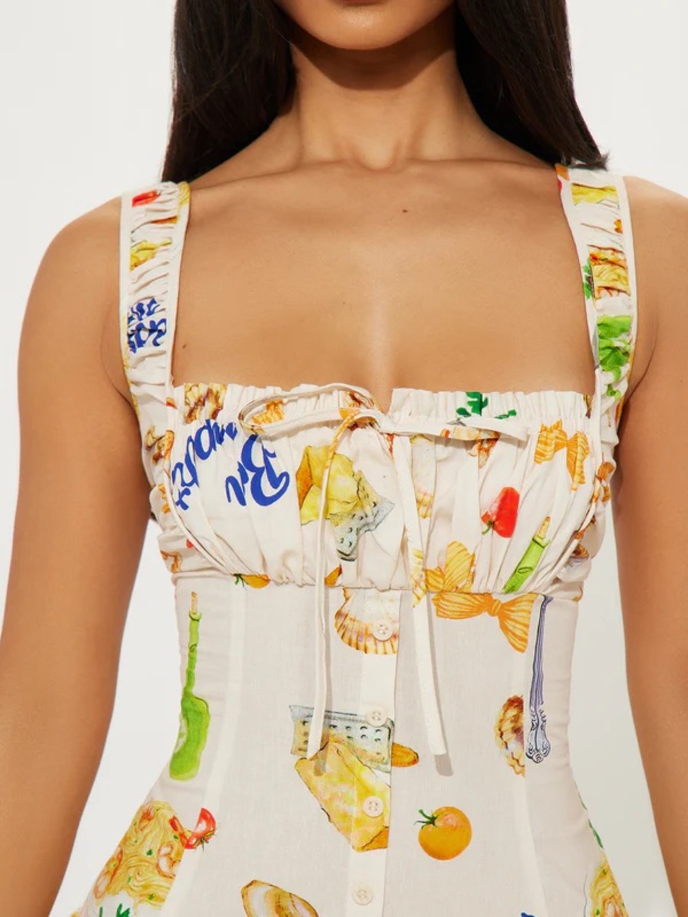 Bite of Heaven Linen Micro Mini Dress NWT Size Large - Picture 3 of 4